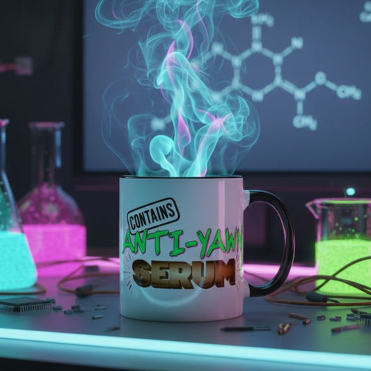 Contains: Anti-Yawn Serum - 15 oz. Coffee Mug